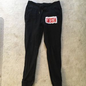 Black Cargo Pants With Patch